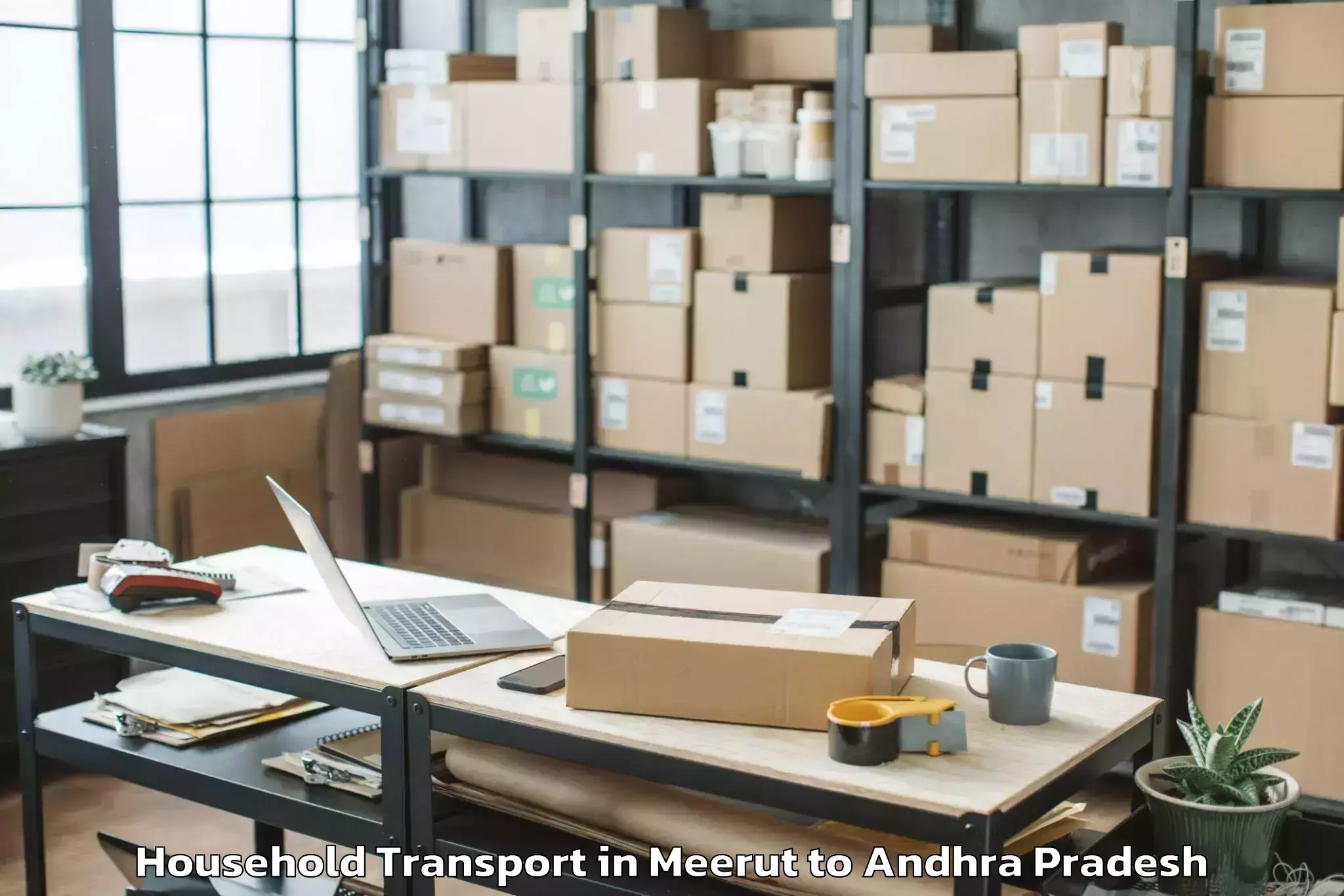 Efficient Meerut to Gudivada Household Transport